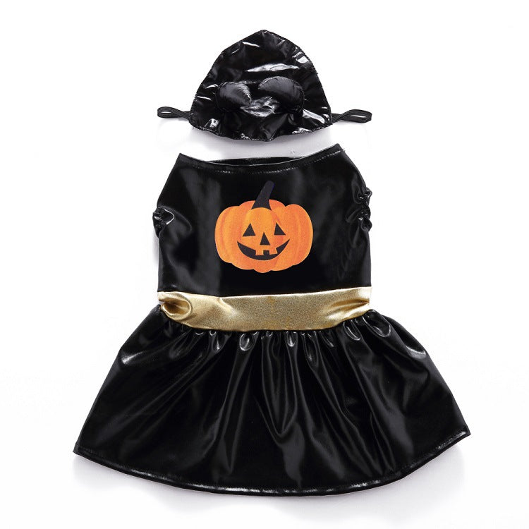 Dog Clothes Halloween Pet Clothes Pumpkin Dresses Wizarding Clothes