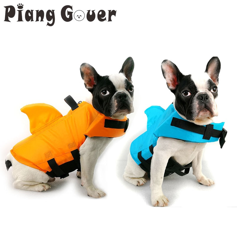 Dog Life Vest Summer Shark Pet Life Jacket Dog Clothes Dogs Swimwear Pets Swimming Suit