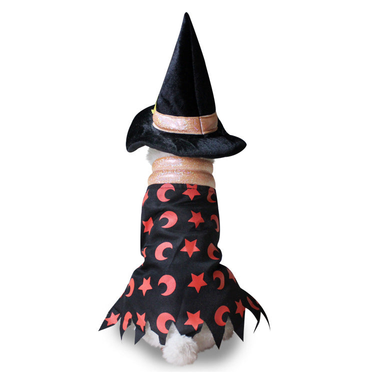 Dog Clothes Halloween Pet Clothes Pumpkin Dresses Wizarding Clothes