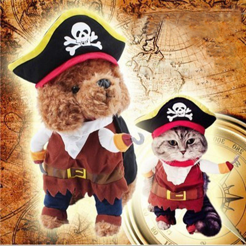 Funny Pet Shaped Clothes Upright Cat Christmas Headwear Dog Clothes