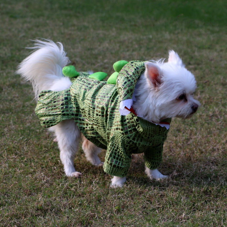 New Halloween Dog Crocodile Models Transforming Clothes Christmas Weird Pet Costumes Puppy Clothes