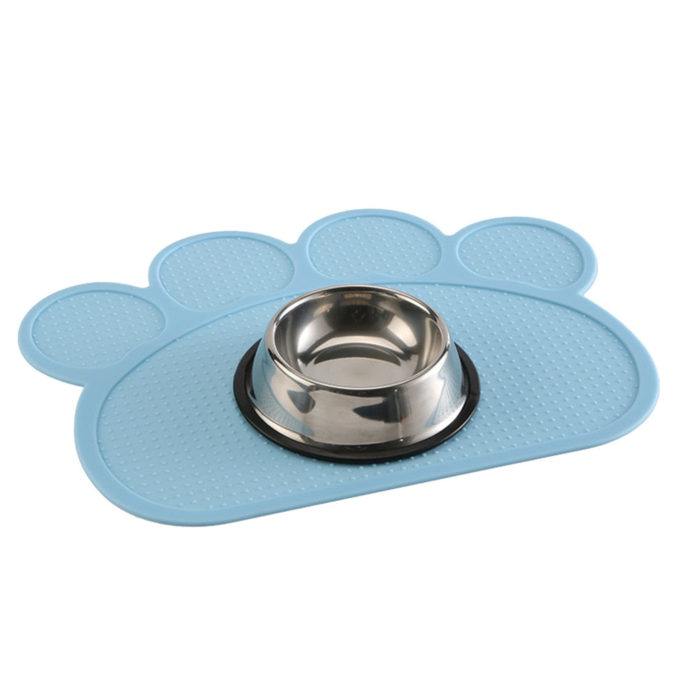 Waterproof Pet Mat for Dog Cat Silicone Pet Food Pad Pet Bowl Drinking Mat Dog Feeding Placemat easy Washing